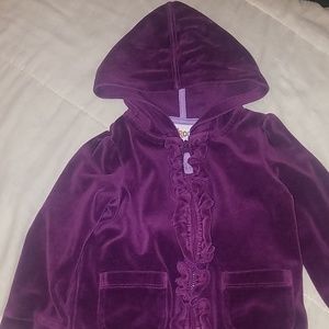 Toddler girl purple velour tracksuit 24M💜
